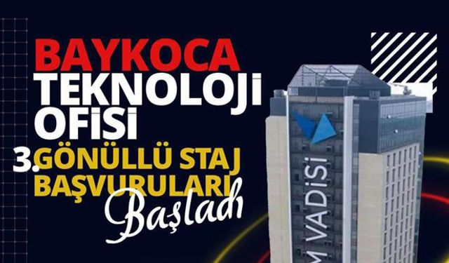 Baykoca Teknoloji Ofisi Gönüllü Staj Başvuruları Başladı