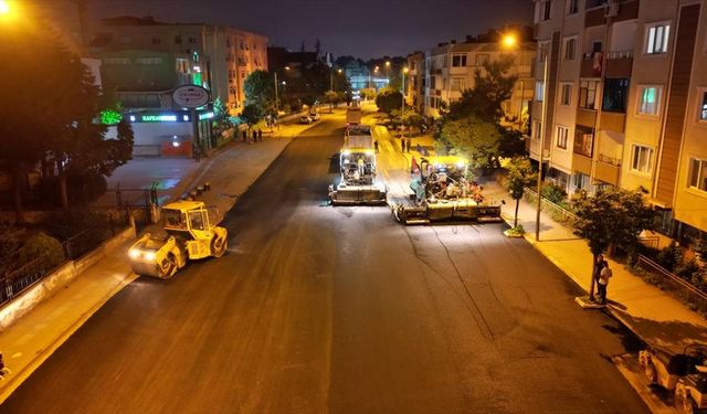 Park Caddesinde Sıcak Asfalt Tamamlandı