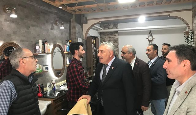 CHP İnegöl Belediye Başkan Adayı Ali Doğan'dan esnaf ziyareti