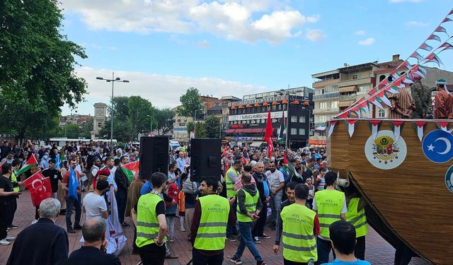 İnegöl'de Gazze'ye Destek Yürüyüşü