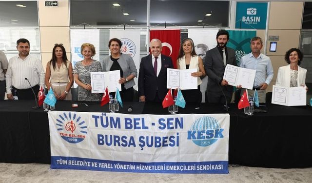 Bursa Nilüfer'de toplu iş sözleşmesi sevinci