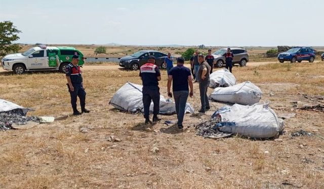 Edirne'de meraya katı atık döken şahsa ceza!