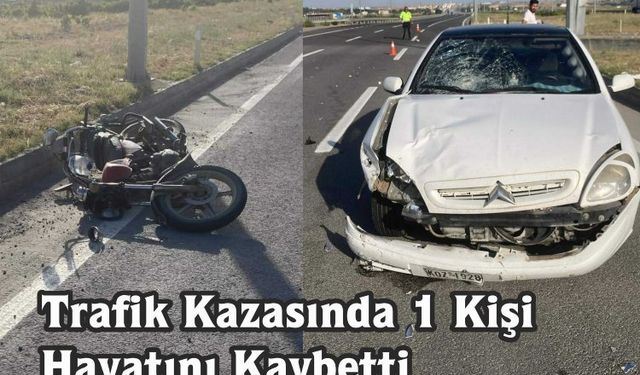 İpsala da trafik kazasında motosiket sürücüsü yaşamını kaybetti