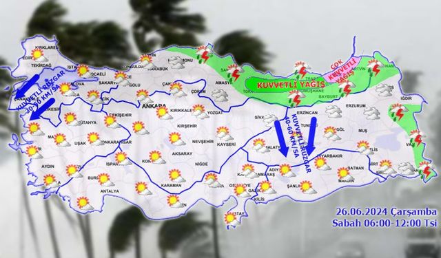 Meteoroloji'den iki 'kuvvetli' uyarı