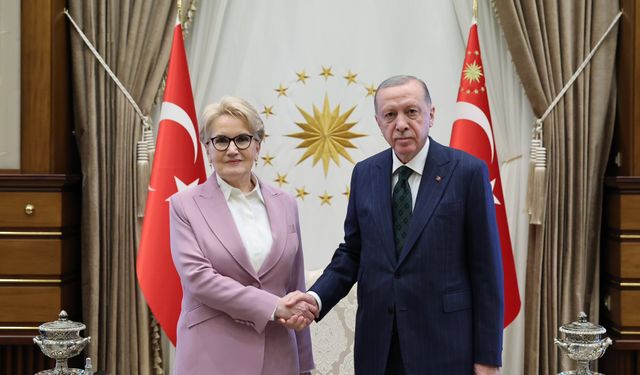 Erdoğan ile Meral Akşener'in görüşmesi başladı