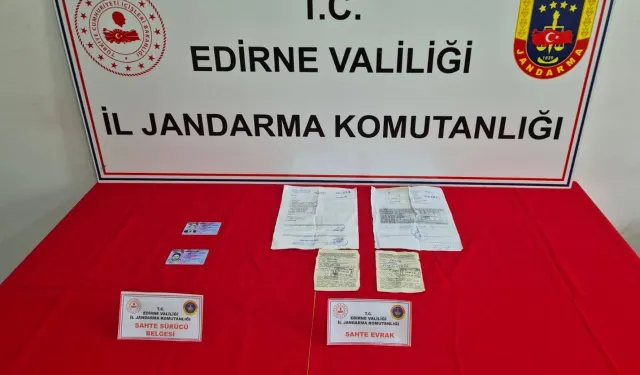 Edirne'de sahte belgelerle 3 kişi yakalandı