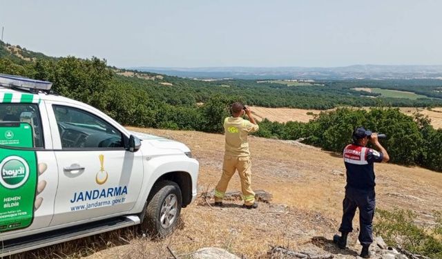 Jandarma orman yangınlarıyla mücadelede ediyor