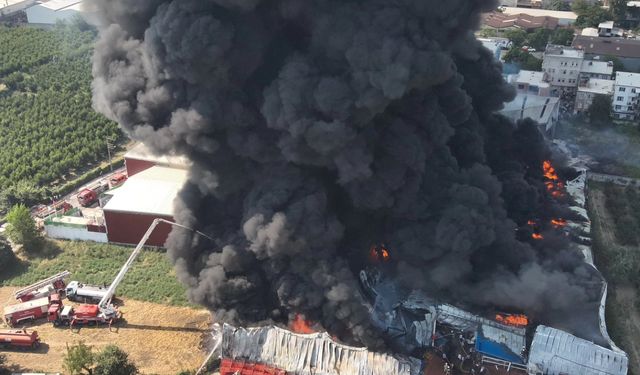 Bursa'da büyük yangın yol trafiğe kapatıldı evler boşatıldı