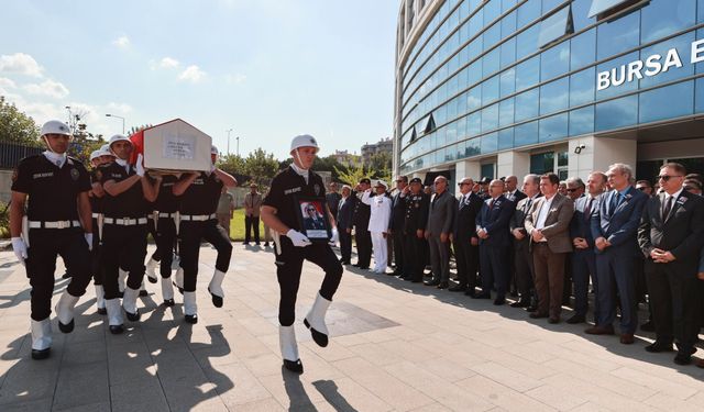 Bursa İl Emniyet Müdür Yardımcısı Özay Başkent son yolculuğuna uğurlandı