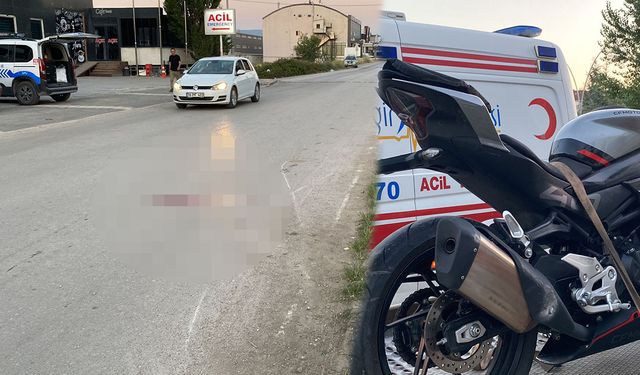 İnegöl'de feci kaza motosiklet sürücü ağır yaralandı