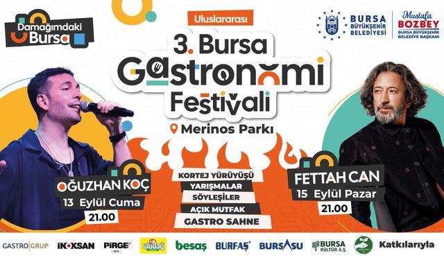 Bursa Gastronomi Festivali’nde ünlüler yağmuru