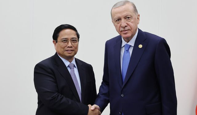 Cumhurbaşkanı Erdoğan, Vietnam Başbakanı Chinh ile bir araya geldi