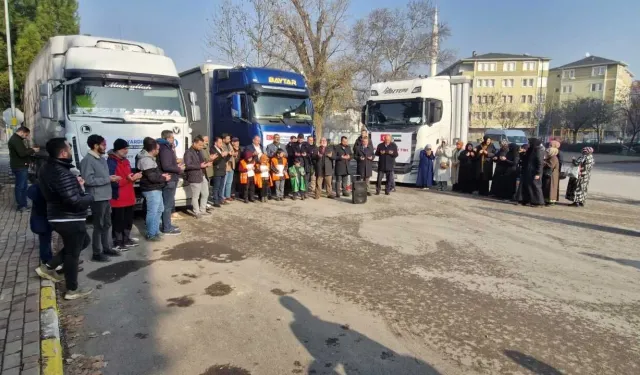 İnegöl’den Suriye’ye TIR'lar Dolusu Yardım