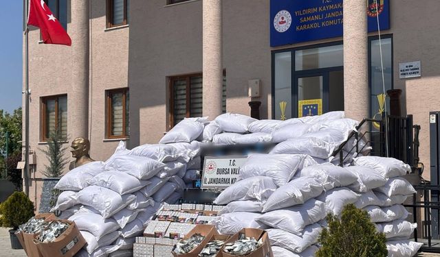Bursa'da Jandarmadan milyonluk kaçak tütün operasyonu!