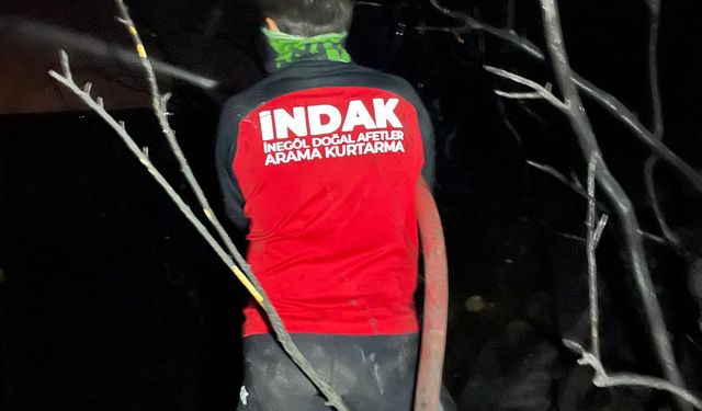 İNDAK'yan orman yangına müdahale