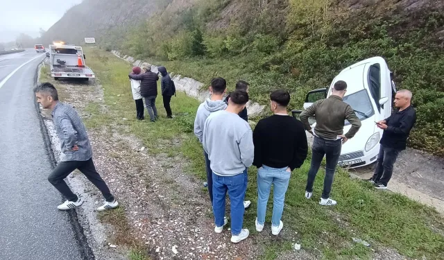 Düzce-Akçakoca karayolunda korkutan kaza