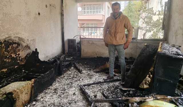 Evi yanan vatandaşa Kayseri Talas'tan yardım eli