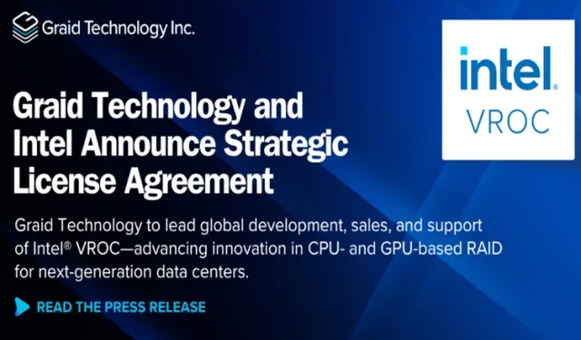 Graid Technology ve Intel stratejik lisans anlaşmasını duyurdu