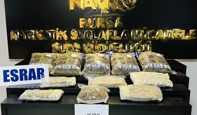 Bursa'da Narkotik Operasyonu 2 kişi yakalandı
