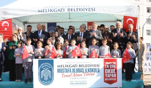 Kayseri Melikgazi'de yeni bir okulun temeli atıldı