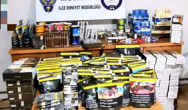 Bursa Mudanya'da kaçak tütün operasyonu