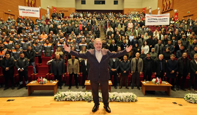 Kayseri Talas Belediyesi çalışanlarından Başkan Yalçın'a teşekkür