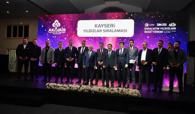 Kayseri'de İhracatın Yıldızları ödüllerine kavuştu