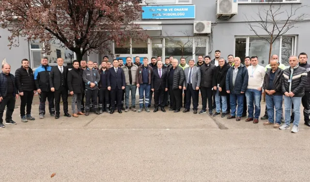 Başkan Bozbey, BUSKİ personeliyle bayramlaştı