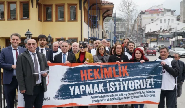 Bursa'da hekimlerden 'sağlık hakkı' yürüyüşü