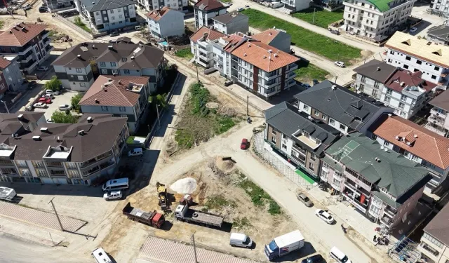 İnegöl Alanyurt'ta 11 sokakta tretuvar uygulaması