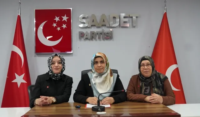 Bursa'da Saadet Partili kadınlardan okul saldırılarına tepki