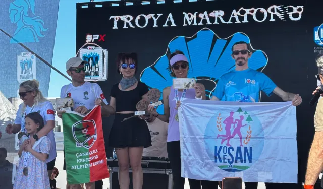 Keşanlı atletler Çanakkale'de kürsüye çıktı