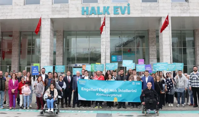 Bursa Nilüfer'de sloganlar engelleri aşmak için yükseldi