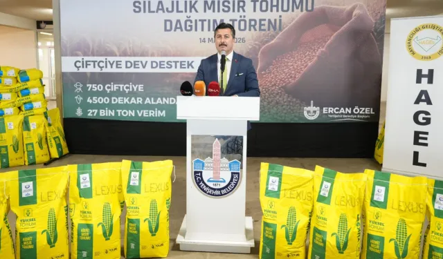 Bursa Yenişehir'de 750 çiftçiye mısır tohumu desteği