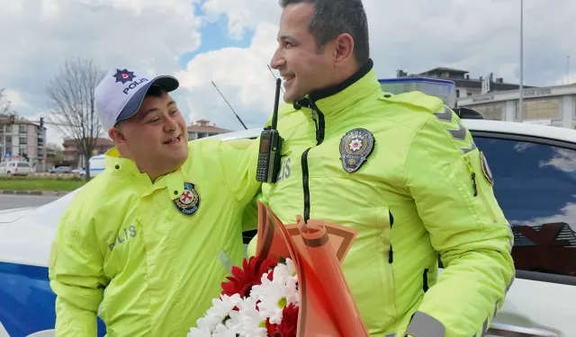 Düzce'de Oğuz Kaan'ın polislik hayali gerçek oldu