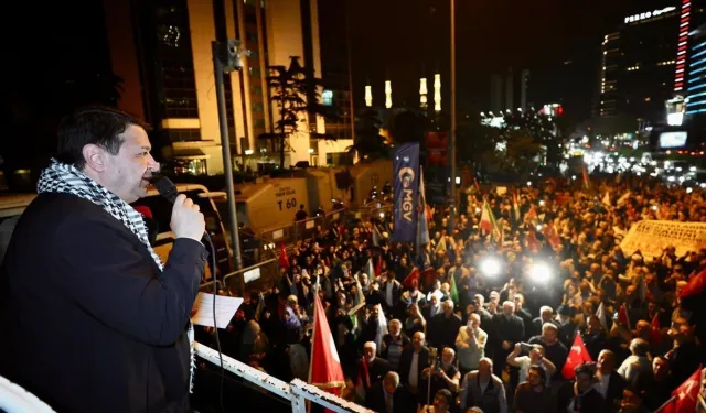 İstanbul’da İsrail Konsolosluğu önünde Sumud öfkesi