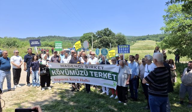 Bursa Süpürtü’de maden protestosu: Köylülerden ortak tepki