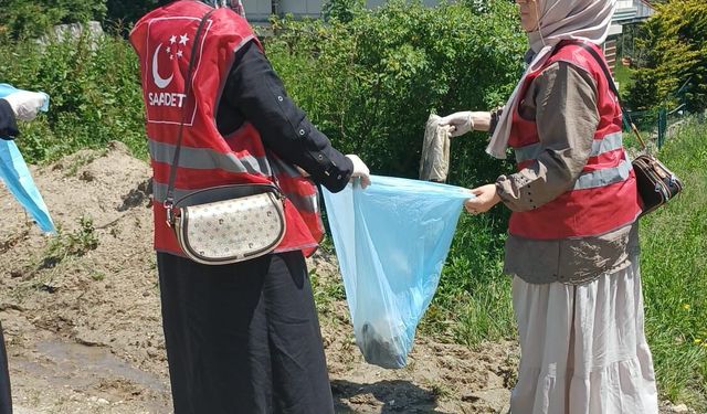 Saadetli kadınlardan çevre temizliği!