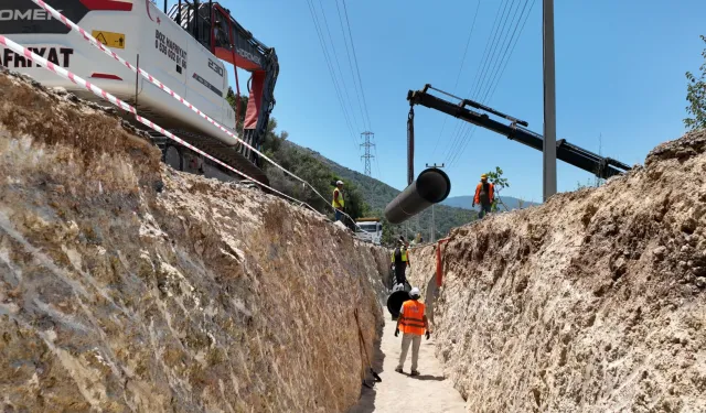 Antalya Kaş'ta içme suyu yatırımı sürüyor