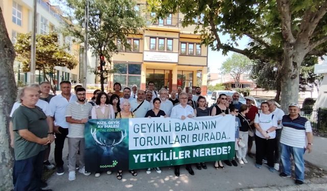 Bursa inegöl'de kızıl geyik av ihalesine tepki sürüyor