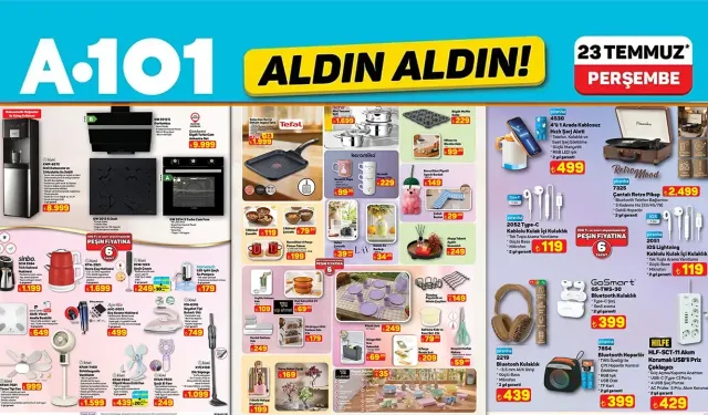A101 23 Temmuz 2026 aktüel kataloğu yayımlandı! İşte indirimli ürünler ve fiyatları