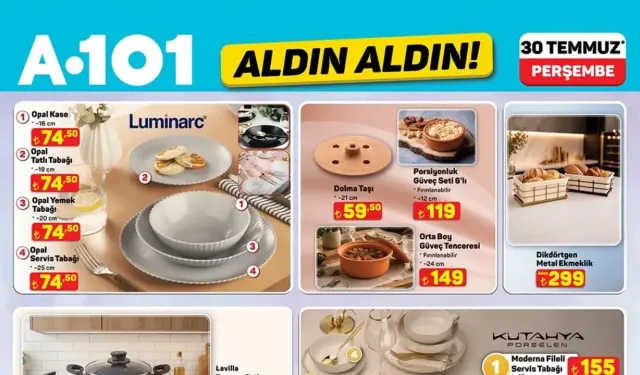 A101 30 Temmuz 2026 aktüel kataloğu yayımlandı! İşte indirimli ürünler ve fiyatları
