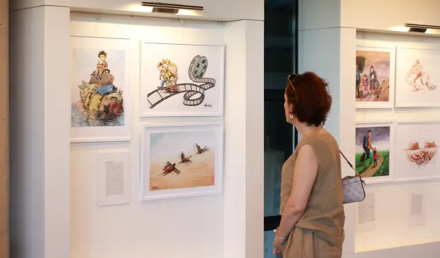 Bursa Osmangazi'de göçün hikayeleri karikatürlerle anlatıldı
