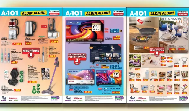 A101’de Perşembe Aktüel İndirimleri Başlıyor! 27 Ağustos Kataloğunda Neler Var?