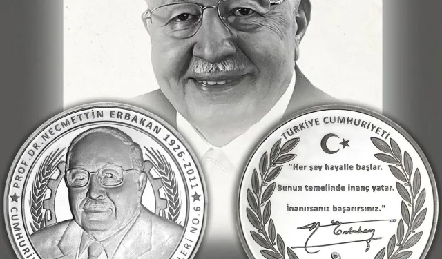 Merhum Erbakan Hocanın anısına gümüş hatıra para basıldı