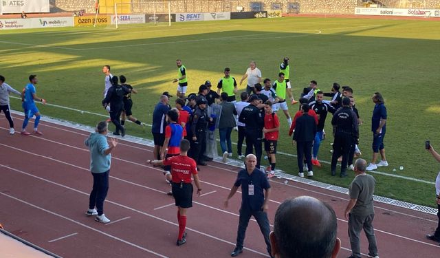 İnegöl Kafkasspor penaltı kazandı, saha bir anda karıştı