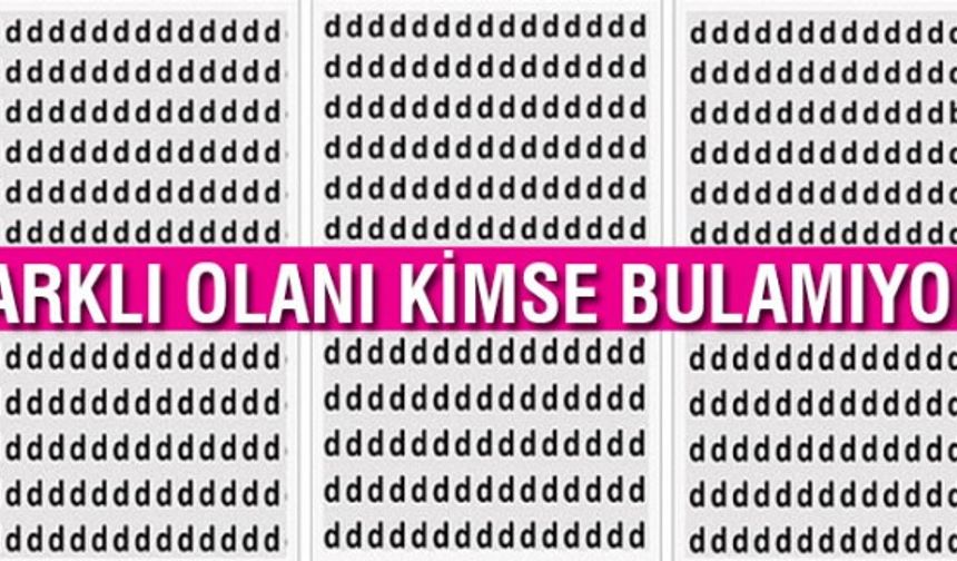 Farklı olanı kimse bulamıyor!