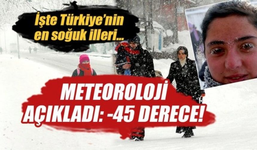 İşte Türkiye’nin en soğuk illeri