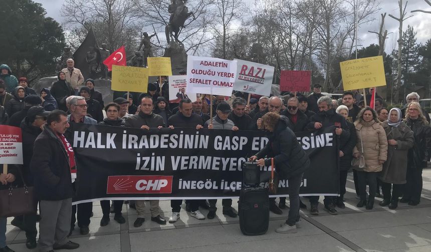 CHP inegöl'den İmamoğlu'nun gözaltı kararına tepki