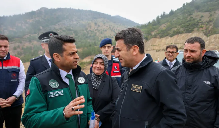 Vali Aygöl'den Samrı Barajı’na yakın mercek